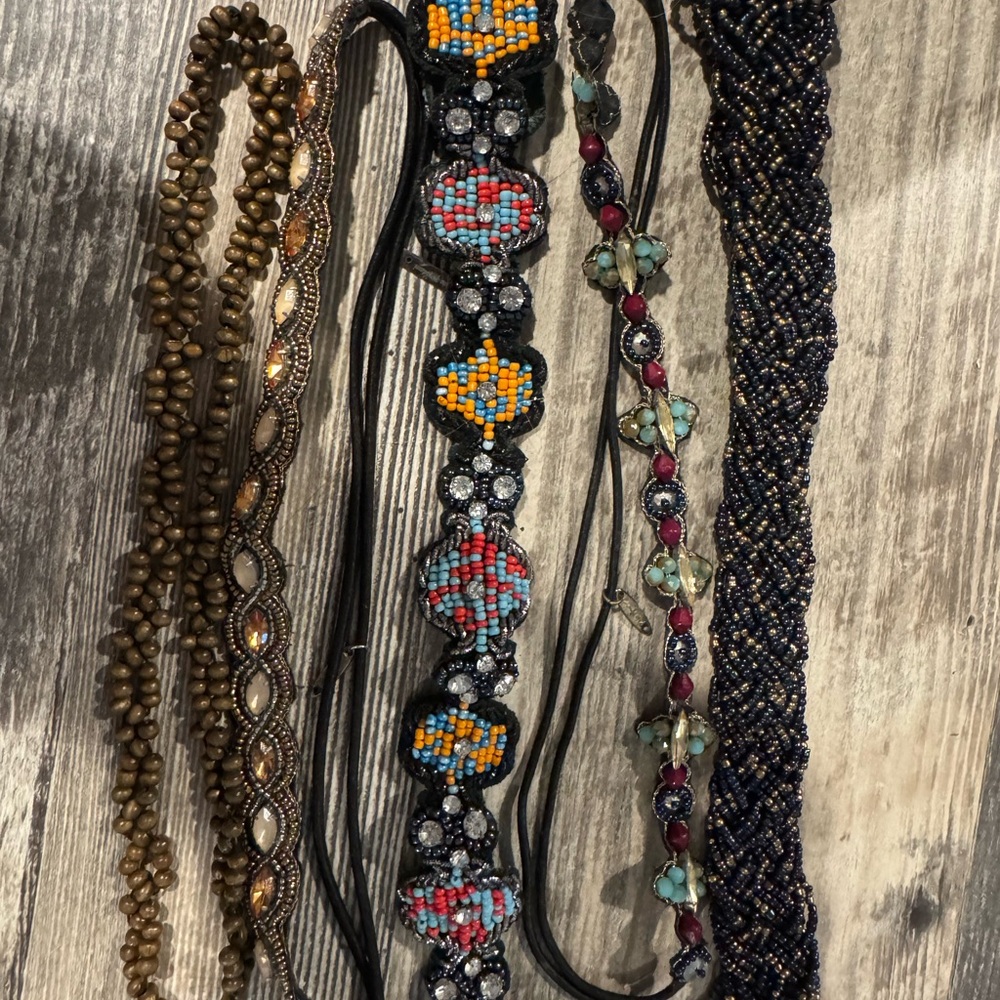 Colorful Beaded Headbands Set